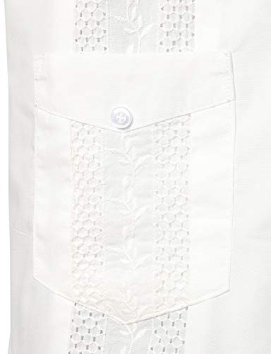 VATPAVE Mens Short Sleeve Button Down Cuban Guayabera Shirts4