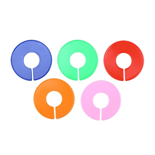 DOITOOL 72PCS Kids Clothes Hangers Clothing Rack dividers Kids Hangers Hanging Closet Hanger dividers Children Hangers Children's Hangers Clothes Size Buckles Separator Round