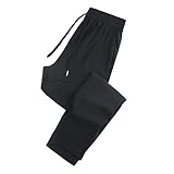 SHINROAD Pantalones casuales de secado rápido para hombre, de fibra de poliéster, pantalones de chándal con bolsillos laterales, ligeros para ir al gimnasio todos los días, Negro , XXXXL