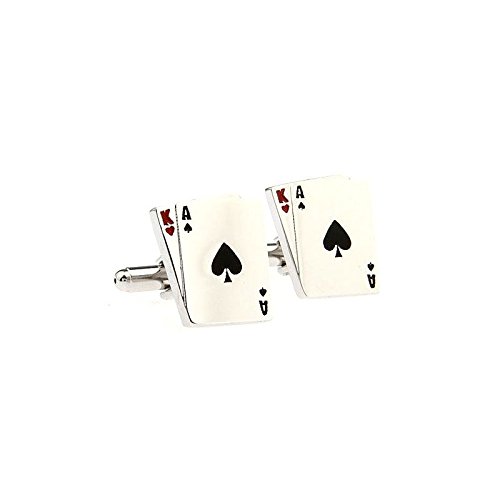 Gemelos poker KA accesorios metálicos elegantes para trajes de caballero