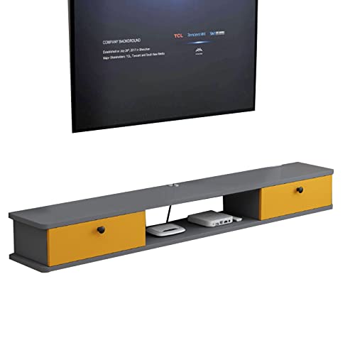 bingomiynhg Unidad de TV montada en la Pared, Mueble para TV montado en la Pared, Soporte Flotante para TV, decodificador, Consola Central Multimedia, fácil de Montar/con decoración de 100 cm