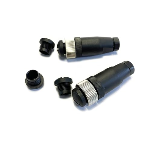 Image of 10 Pcs M12 Plastic Protective Cap, M12 Black Bolt Covers Screw Caps Assortment Kit for Panel-Mount Sockets