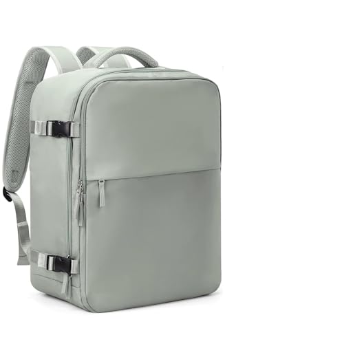 RUWLFE Viaje Cabina Avion La Mochila del Bolso de la Cabina for Las Mujeres, Viaje del Ordenador portátil Hace Excursionismo el Bolso del Equipaje de Mano Aprobado por la aerolínea(Green,Small)