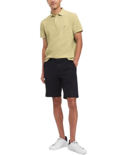 Image of Tommy Hilfiger Men's Short Sleeve Polo Shirts in Slim Fit with Stretch and Organic Pique Cotton