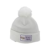 ZHATS Standard NCAA Officially Licensed Pom Beanie Patch Defer White, One Size