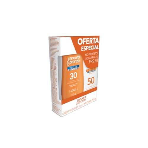 Cenoura e Bronze Kit Protetor Solar Corpo Fps 30 110Ml + Facial Fps 50 50G