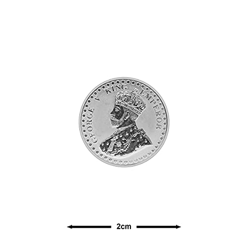 Image of MAA SILVER Pure Silver King George BIS Hallmarked Round Coin Chandi Sikka Perfect for Gifting Investment (999 Purity)