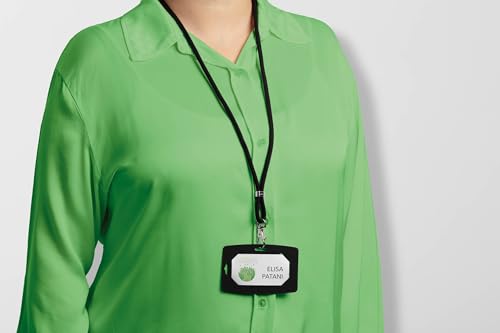 Durable Cordino Portachiavi In Rpet Riciclato Con Moschettone, Lunghezza Cinturino 46 Cm, 10 Pezzi, Nero, 824101 - 4