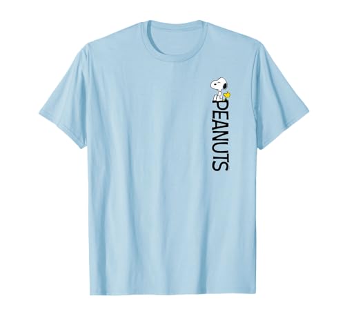 Peanuts - Logotipo vertical Woodstock Snoopy Camiseta