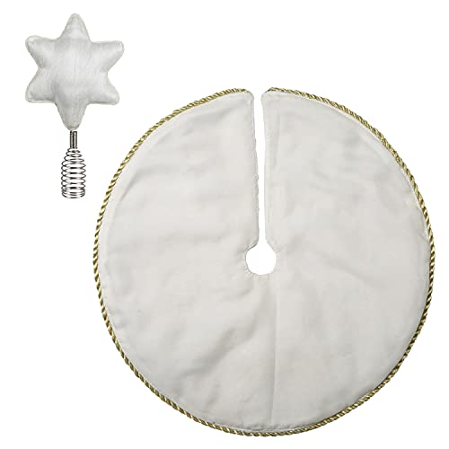 Hallmark Keepsake Miniature 2021, Elegant Snowflakes Tree Topper And Christmas Tree Skirt Set, Mini #TOP1