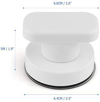 KAFEBDA Sticky Strong Suction Cup Glass Door and Window Handle Kitchen Refrigerator Drawer Cabinet Handle Bathroom Wall handrail Shower handrail Suction Cup (White)