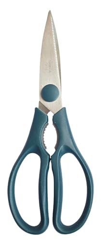 Image of Heff Kitchen Scissors, Teal, Stainless Steel, 8 Inches