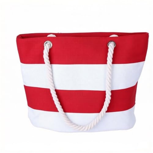 Sac de plage rayé imperméable et résistant au sable pour voyage au grand air