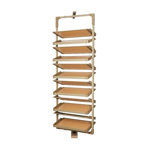 Generico Mobiletto Porta Scarpe, armadietti per corridoio, scaffale per Scarpe, Copri cassetti, Panca d'ingresso Pieghevole, scarpiera Girevole, Organizer per Scarpe Regolabile in Altezza a 11 livell