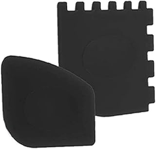 Pan Scraper Pot Scraper Dish Scraper Grill Pan Scraper Handheld Skillet Cast Iron Pans Serrated Scraper Cleaners Tools for Cast Iron Skillets Cookware Pans Frying Pans Black 2 pcs Lovely and professio
