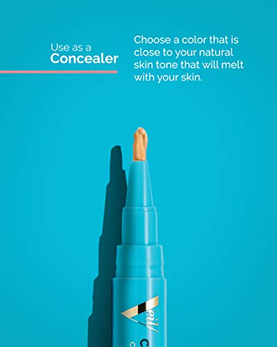 Veil-Cosmetics-Complexion-Fix-Oil-Free-Concealer-Highlighter-Under-Eye-Corrector-To-Help-Conceal-Dark-Circles-And-Blemishes-Vegan-Cruelty-Free-Paraben-Free-2N-Light-Neutral Veil Cosmetics - Complexion Fix Concealer - Liquid Concealer for Under Eye + Dark Circles - Highlight, Contour, Correct - Anti-Aging - Vegan Makeup Pen - Hydrating Lightweight (2N Light Neutral)
