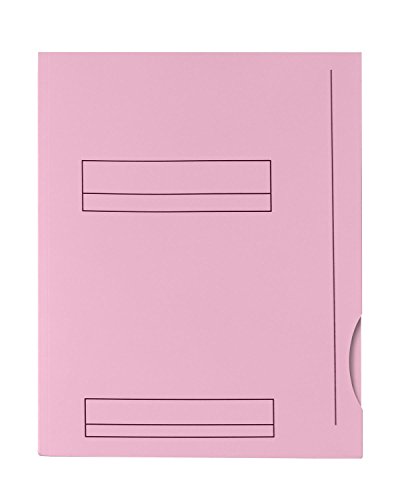 Sous-Dossier Oxford en Kraft Rose Pastel avec rabats de protection latérale