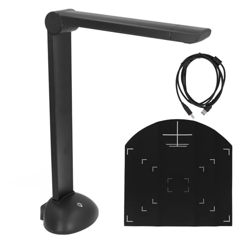 Torvex Document Scanner, cámara de escaneo de archivos de 12MP con luz LED y resolución 3672x2856 para páginas A3 A4, escáner de libros aéreos, dispositivo de captura de