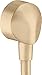 Produktbild hansgrohe Wandanschluss FixFit E, Schlauchanschluss, ohne Rückflussverhinderer, Anschlusswinkel aus Metall, Brushed Bronze