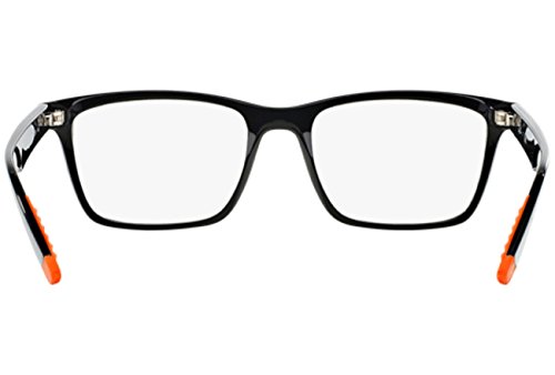 Image of Ray-Ban Unisex RX7025 Square Prescription Eyewear Frames, Black Orange /Demo Lens, 53 mm