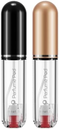 Perfume Pod PURE Travel Perfume Atomizer Bundle, 2 Pack, Black and Gold image 2