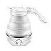 Jiu Bu Bouilloire électrique, ALG-Z18D, 820 Watts, 0,5 Litre, Silicone, Rabattable, Portable, Voyage,White