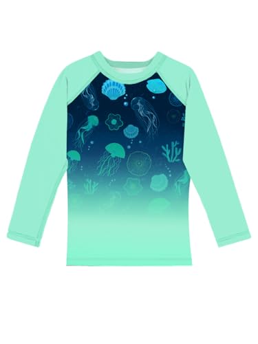 Image of Remimi Unisex Kids Rash Guard Long Sleeve SPF 50+ Tie Dye Sun Shirt 3-12 Years
