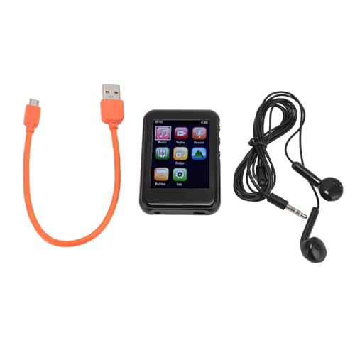 Tragbarer 1,5-Zoll-MP3-Player, Touchscreen-Musikplayer mit AI-Rauschunterdrückung, verlustfreier HiFi-Sound, unterstützt Videowiedergabe und E-Book-Lesen, Gehäuse aus (32G)