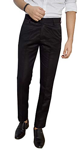 Image of KUNDAN Slim Fit Men Polyester Viscose Blend Trousers