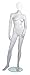 Econoco MGF1-HL Female Mannequin, Headless, Left Arm Slightly Bent, Right Leg to Side, True White #109