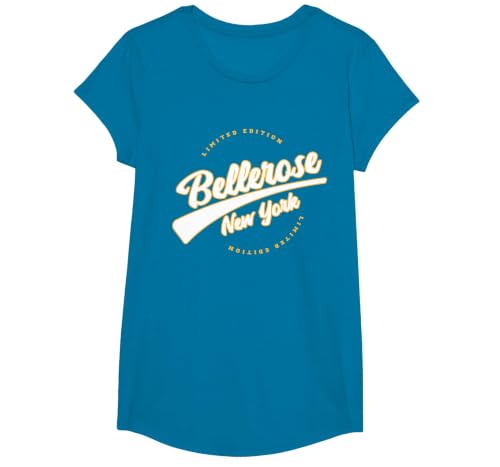 Retro Athletic Bellerose NY Clothing T-Shirt, Girls, Sapphire Blue, Small