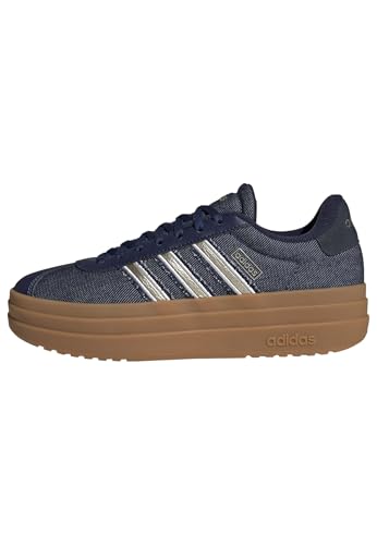 Image of adidas Womens Vl Court Bold Lace Up Sneakers Shoes Casual - Pink