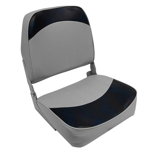 Wise 8WD734PLS-660 Low Back Boat Seat, Grey/Blue
