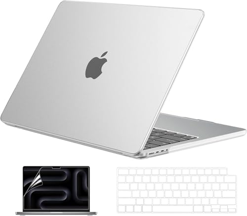 Image of EooCoo Case Compatible with MacBook Pro 14 inch M5 2026-2021 M4 M3 M2 M1 Pro /Max Chip, Official Color-Matched Armor, Frosted Hard Shell Cases with Keyboard Cover, Screen Protector - Matte Transparent