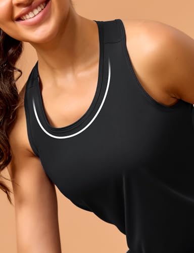 Women's Cross Backless Long Workout Tank Tops High Neck Sleeveless Racerback Shirts Open Back Athletic Clothes4