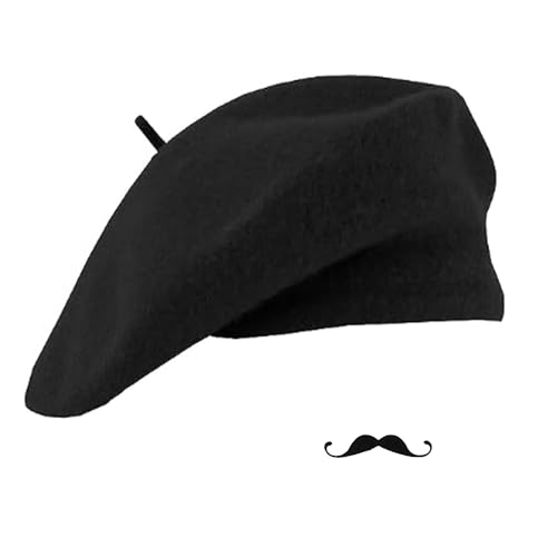 Mawjom Women French Beret Painter Hats - Classic Stretchable Solid Beanie Warm Winter Cap
