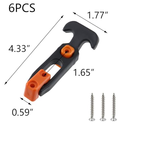 Image of T Tulead 4.33 inch Length Rubber Hasp Latches Cooler Latch Replacement T-Handle Hasp Latches Orange Pack of 6