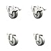 Service Caster Brand 3 Inch 316 Stainless Steel Light Duty Swivel Caster Set of 4 Gray Poly Caster Wheels ? 1,200lbs. Total Cpty? 2 Swivel with Total Lock Brakes/2 Swivel