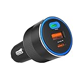 Super Fast Car Charger USB 130W, PD 100W PPS 105W QC 30W, LED Cigarette Lighter Compatible with iPhone 14 13 12 11 Pro Max Samsung Galaxy Note S22/S21/S20 Ultra iPad MacBook Pro Air Laptop