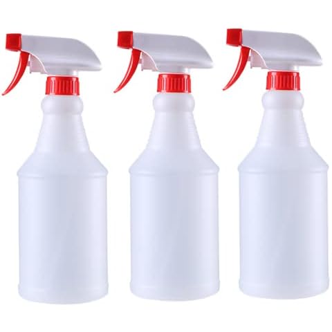 PHUNAT Water Spray Bottle, 750ML Empty Plastic Spray Bottles,Large Mist Spray Bottle,Ironing Spray Bottle,Plant Misting,Refillable Trigger Sprayer for Cleaning,Gardening,Hair Dressing,Pack of 3 Cover