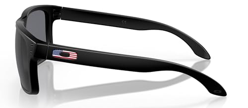 Oakley Standard Issue Holbrook Sunglasses Matte Black USA Flag with Prizm Grey Lens 57mm4