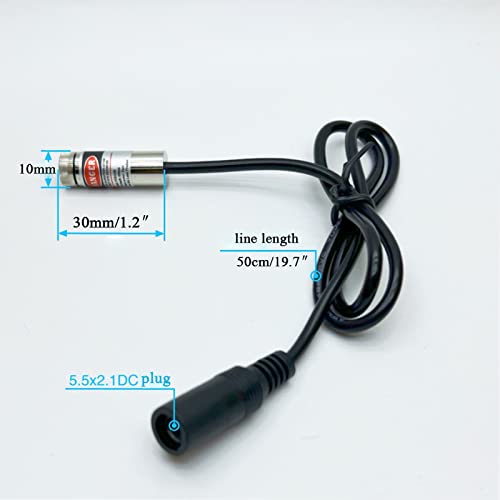 Image of Red Line Laser Module, 650 nm, Industrial, Adjustable Focus, 19.7 Inch, Black