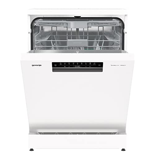 Gorenje GS673C60W Freistehender Geschirrspüler -60 cm- 16 Maßgedecke- 3 Körbe - 7 Programme-WiFi-Inverter Motor-SpeedWash-TotalDry-vollständiger Überlaufschutz-Inox, Weiß Gorenje GS673C60W Freistehender Geschirrspüler -60 cm- 16 Maßgedecke- 3 Körbe - 7 Programme-WiFi-Inverter Motor-SpeedWash-TotalDry-vollständiger Überlaufschutz-Inox, Weiß