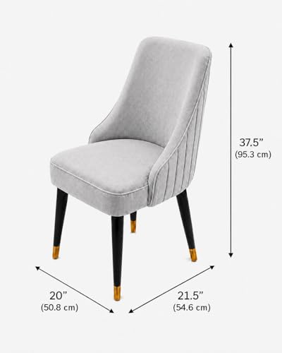 Image of WOODEN SPACE 6-Seater Wooden Dining Table Set | Nano Composite Marble Top | Solid Wood Base | Modern Dining Room Furniture with 6 Chairs (Light Grey Infinity Backline)