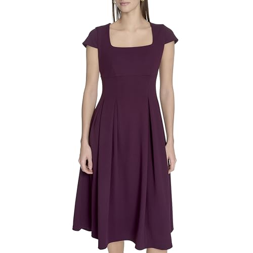 ck purple dress Calvin Klein Women's Dress, Aubergine, 2 at Amazon Women's Clothing store