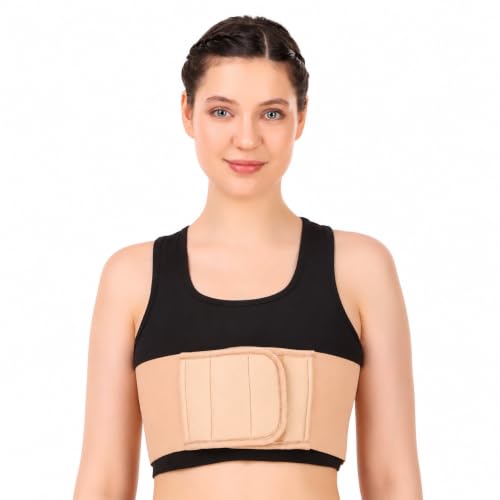 Image of Chest Rib Belt Elastic Wrap (Small) - Compression & Support Brace for Rib Injury, Chest Pain Relief, Muscle Strain Recovery for Men & Women