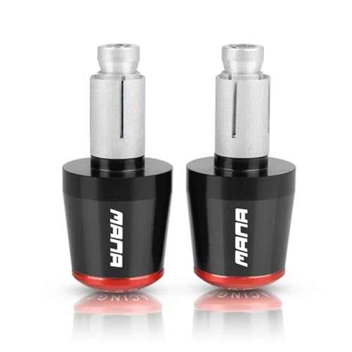XIAOYANparts 7/8 "22mm Motorrad Lenker Griffe Enden Griff Bar Kappe End Stecker Für Aprilia MANA 850 GT(Black red)