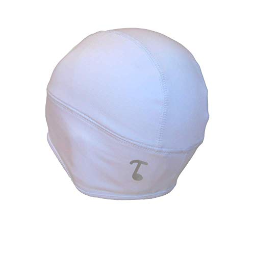 TOOKS Over-Ear Sport Skully | 100% Prostretch (Dryfit) Performance Skull Cap | One Size (Pro White)