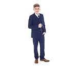 Vivaki Boys Blue Suits Royal Blue Suit Navy Formal Wedding Pageboy Party Prom 5pc Suit (14/15 Years)