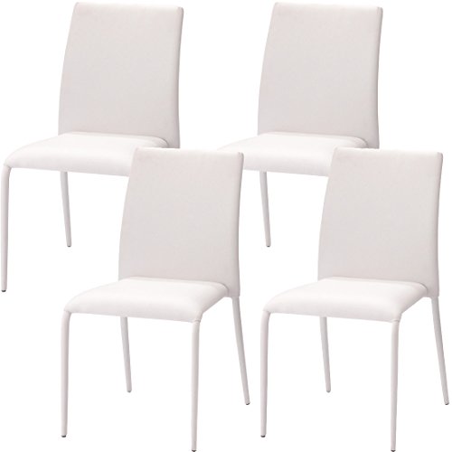 あずま工芸 リンク ダイニングチェア スタッキング可能 ホワイト【4脚入】 TDC-9331